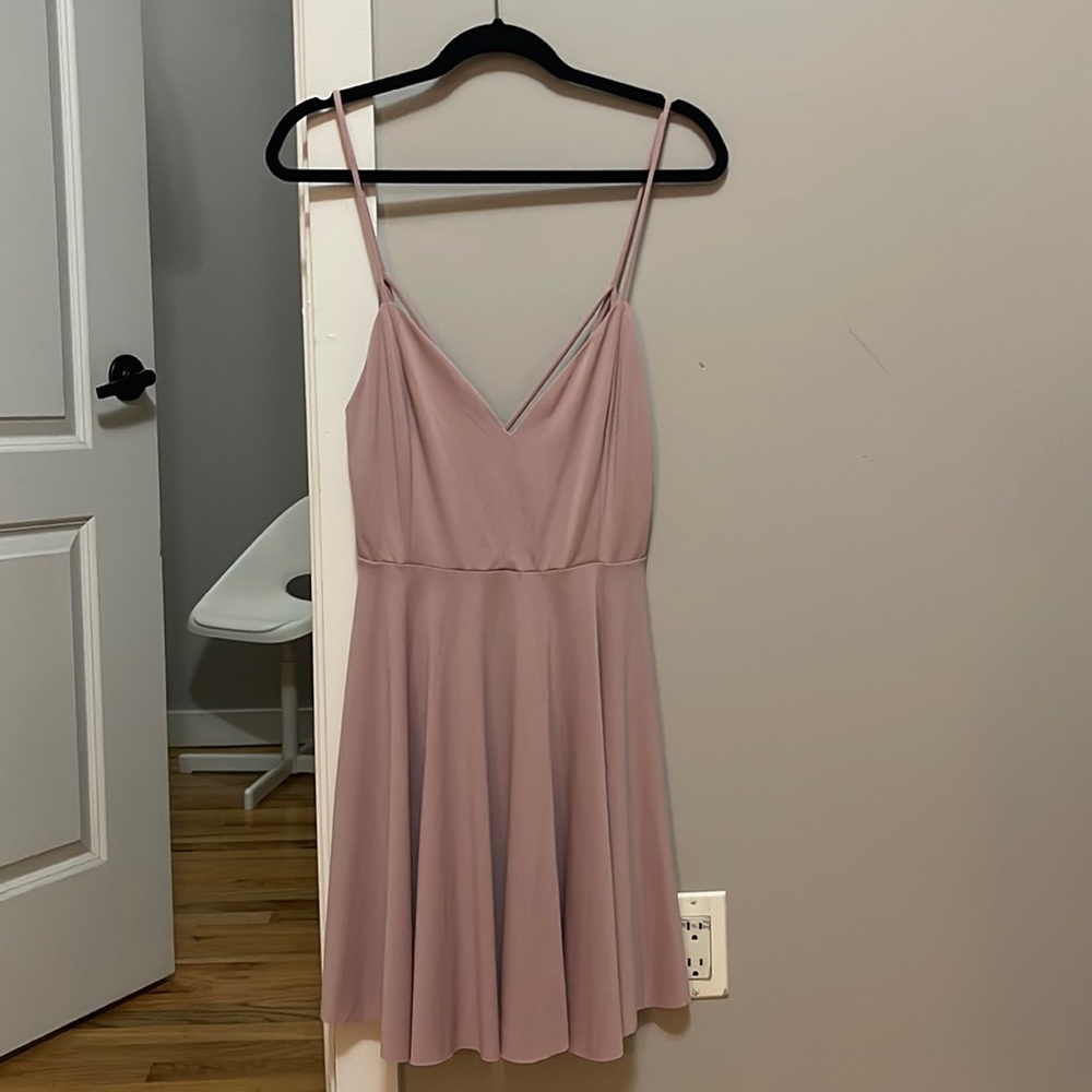 Tobi Mauve A-line Dress with Back Detail
